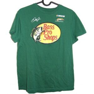Bass pro Shops Nascar Dale Earnhardt Jr. t-shirt XS Green tee Front Graphics